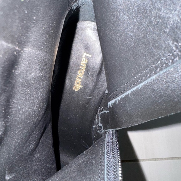 NEW Larroude Alexis Boots Suede Metallic Heel Side Zip size 7.5 - Picture 11 of 11